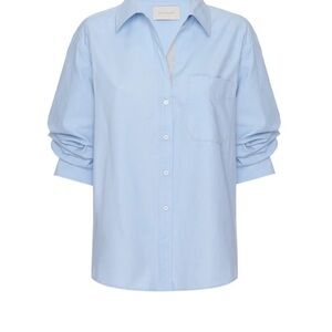 NWT Brochu Walker Pia Shirt in Blue Oxford Size Large